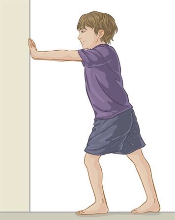 Child doing exercises